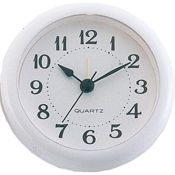 アーテック 丸型時計（アラーム付）ホワイト 5155 2個（直送品）