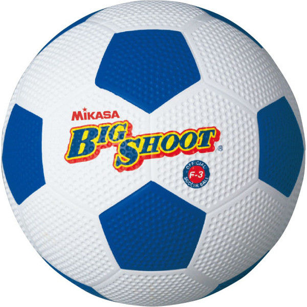 ミカサ】 小学生用 サッカーボール 3号球 白/青 2個セット ゴム素材 F3 W/BL（直送品）