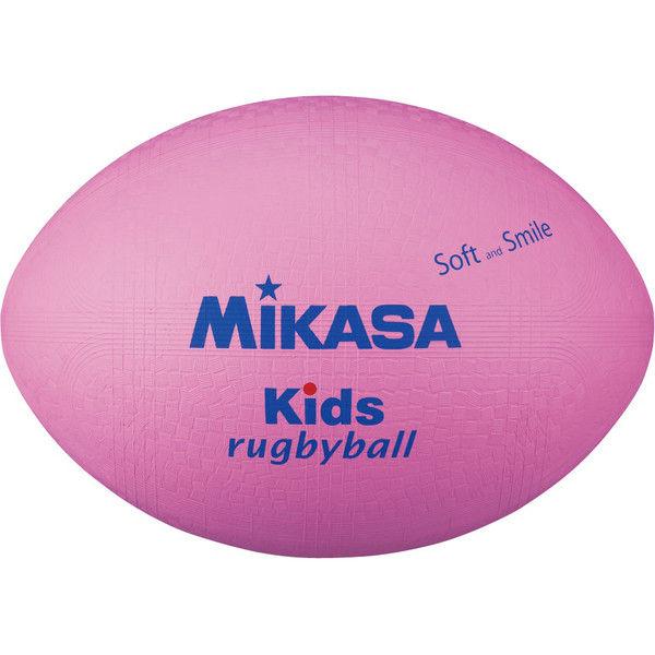 ミカサ】 キッズラグビーボール ゴム （直径約19～20cm、重量約185g） 専用メジャー付き ピンク KF-P 2個（直送品）