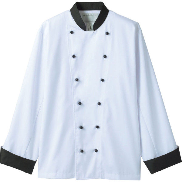 住商モンブラン MONTBLANC（モンブラン） コックコート 兼用 長袖 白/黒 L 6-715 1枚（直送品）