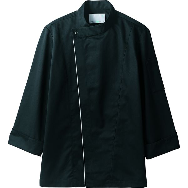 住商モンブラン コックコート 兼用 長袖 黒/グレー LL 6-1053 1枚（直送品）