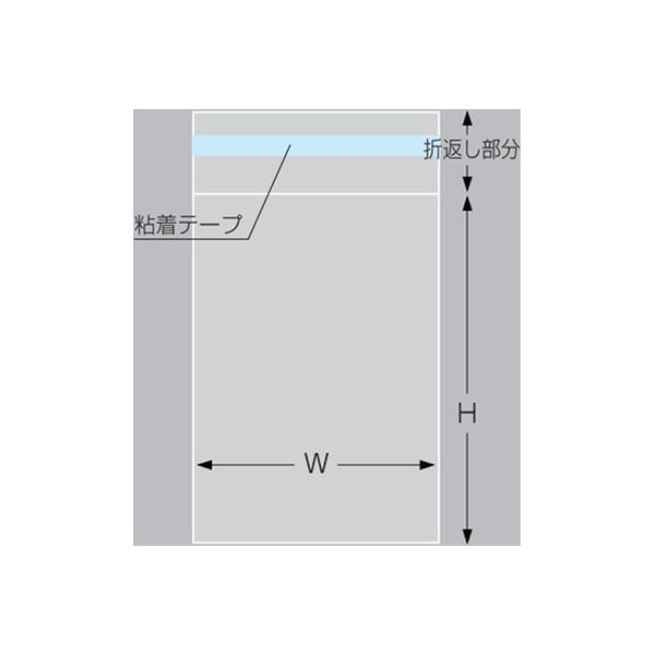 ササガワ OPP袋（テープ付） マルチフクロ T-5-15 32-7304 1包（100枚袋入）（取寄品）