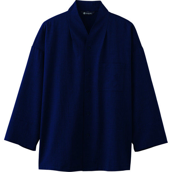 チトセ 和風シャツ（八分袖）[男女兼用] DN8501_C-5紺_L（取寄品）