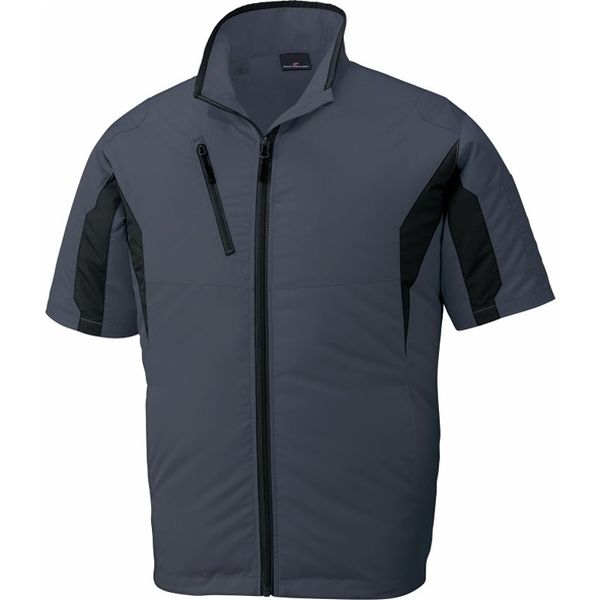 自重堂 制服百科 空調服半袖ジャケット（服単品） チャコールグレー EL 87070（直送品）