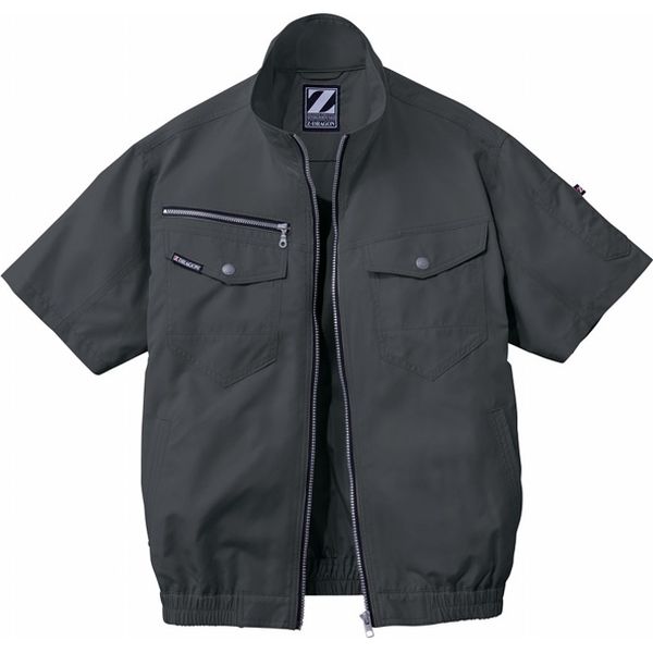 自重堂 制服百科 空調服半袖ブルゾン（服単品） シックブラック S 74090（直送品）