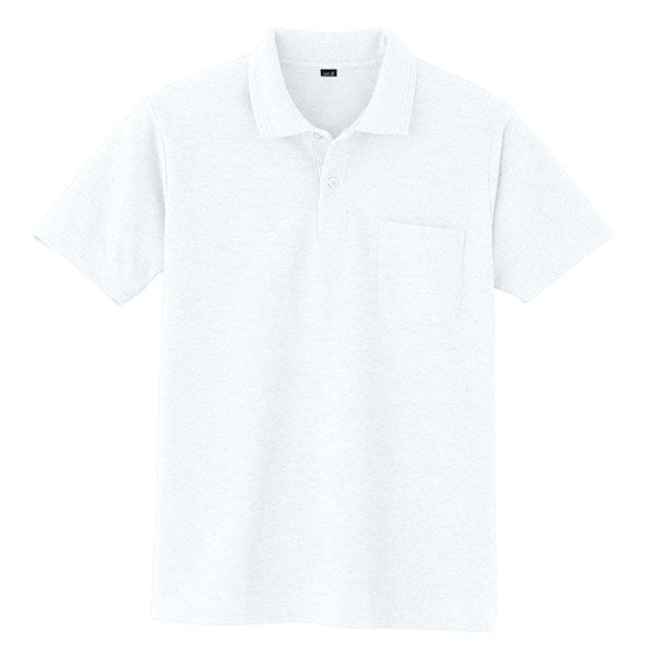 小倉屋 鹿の子　半袖ポロシャツ ホワイト 001-90-S 001 1枚
