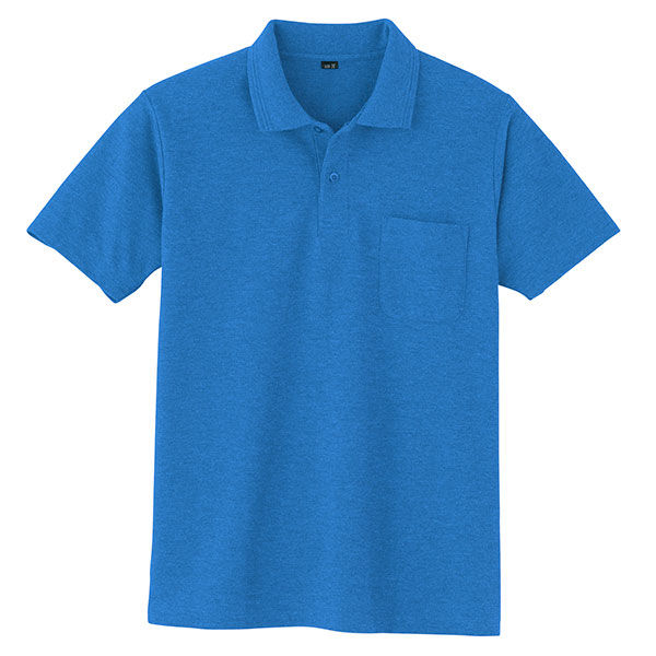 【ワークウェア・作業用ポロシャツ】小倉屋 鹿の子 半袖ポロシャツ Rブルー 001-08-S 1枚（直送品）