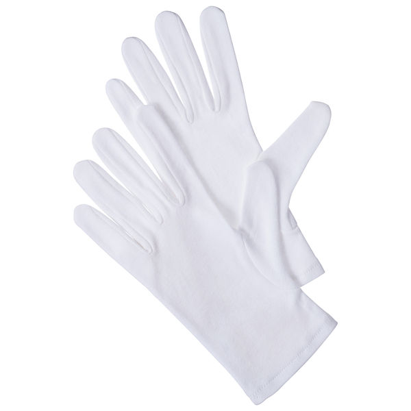 【白手袋】 川西工業 GloveMania 品質管理用スムス マチ付き S 1袋（12双入）