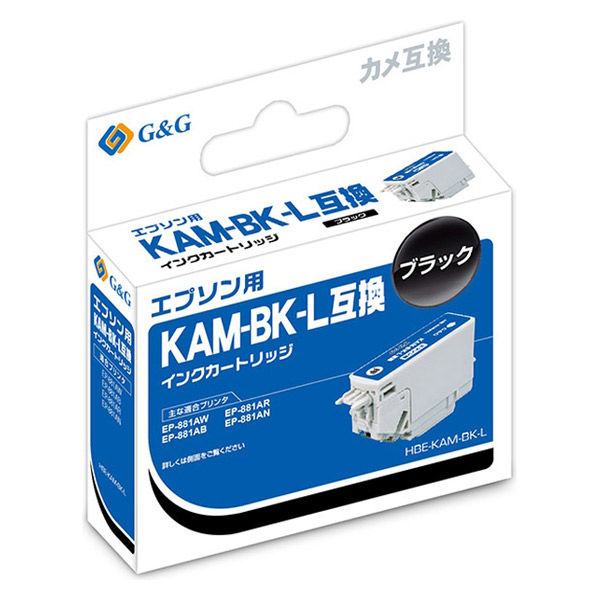 エプソン（EPSON）用 互換インク HBE-KAM-BK-L ブラック 増量（KAM-BK-L互換）カメシリーズ  1個