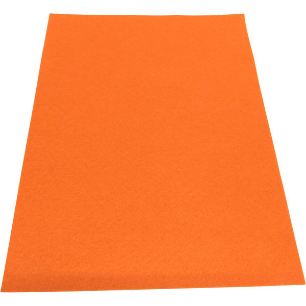 カラーフエルト オレンジ 1mm 1000mm巾 10m 無地 COLORFELTオレンジ370-10m（直送品）