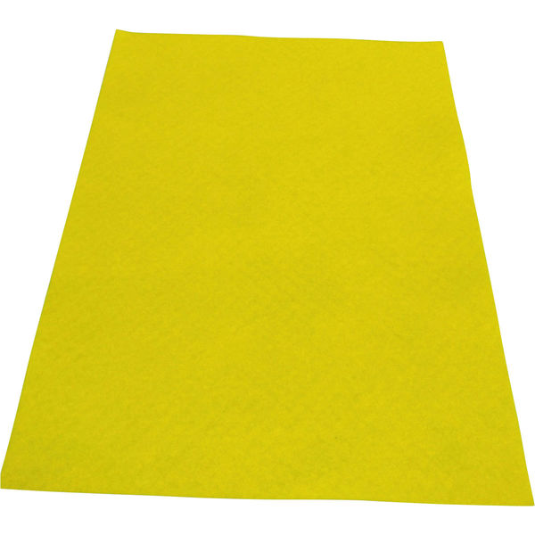 カラーフエルト 黄色 1mm 1000mm巾 50m 無地 COLORFELT黄色313-50m（直送品）