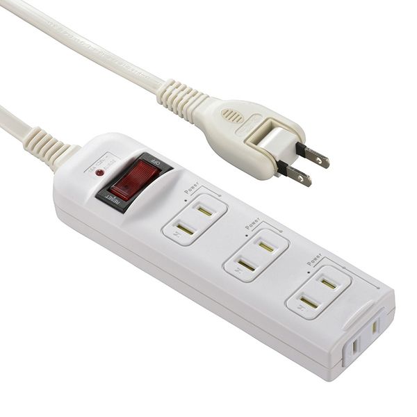 オーム電機 発煙ガードスイッチ付タップ 4個口 5m HS-T45HJ3-W（直送品）