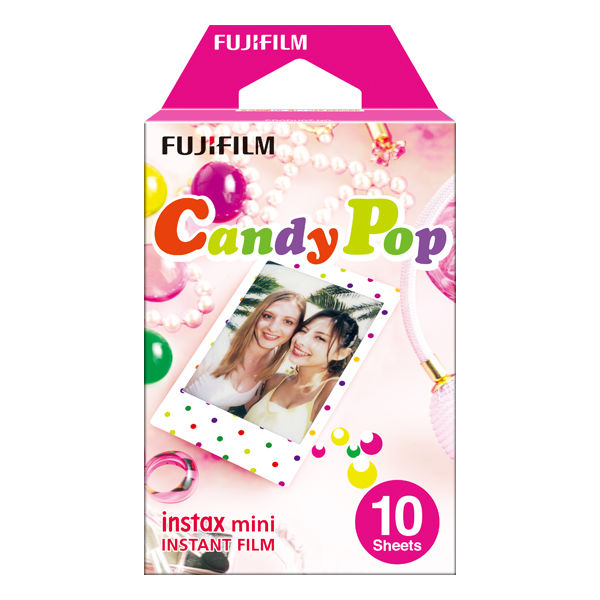 富士フイルム チェキ専用フィルム 絵柄入りフレームタイプ（キャンディポップ INSTAX MINI CANDYPOP WW 1 1パック（10枚入）