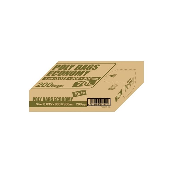 オルディ ポリ袋エコBOX70L乳白半透明 PBE-W70-200（直送品）