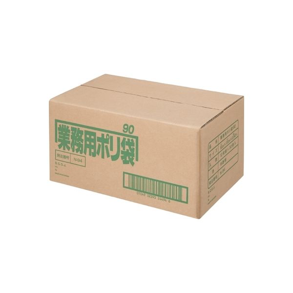 日本サニパック ポリゴミ袋 白半透明 90L 10枚 30組 N-94-30（直送品）