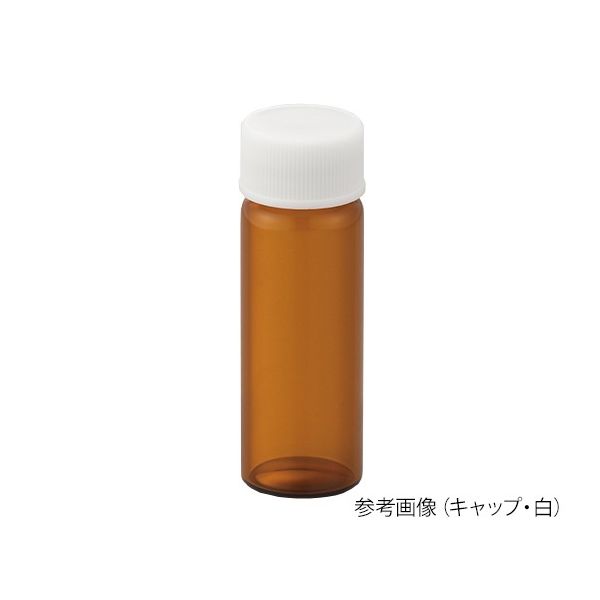 日電理化硝子 ねじ口瓶（茶）+PPキャップ（白）+シリコンパッキン 組合せセット 100組入 S-3 250058 62-9975-06（直送品）