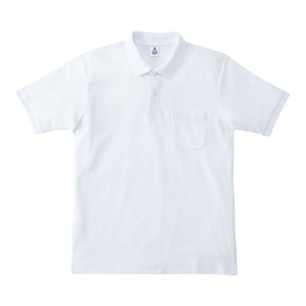 ボンマックス ポケット付きCVC鹿の子ドライポロシャツ　MS3114-15　ホワイト　4L　1枚（直送品）
