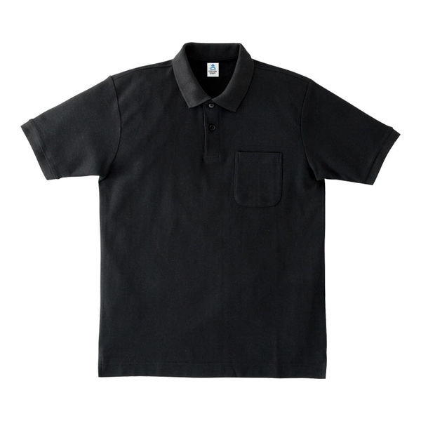 ボンマックス ポケット付きCVC鹿の子ドライポロシャツ　MS3114-16　ブラック　GS　1枚（直送品）
