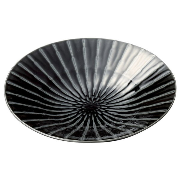 陶雅 中皿 黒影6.5寸浅鉢 [6個入] tga-0518-053（直送品）