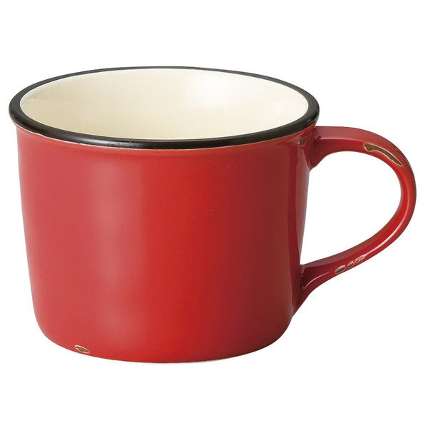 陶雅 マグカップ クルールホーローマグ(赤) [4個入] tga-1018-093（直送品）