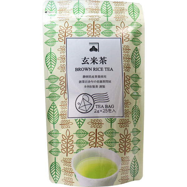 カネ松製茶 玄米茶 ティーバッグ 2g×25包　1パック(2g×25包入)×5セット（直送品）