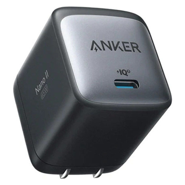 Anker Nano II 65W（ブラック） USB充電器 Type-C×1 PD対応 折りたたみ式プラグ A2663N11