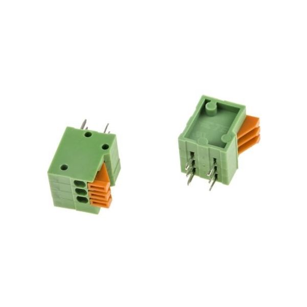 TE Connectivity 基板用端子台， 2.54mmピッチ ， 1列， 3極， 緑 1-2834015-3（直送品）