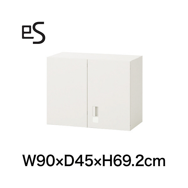 【組立設置込】イトーキ es エスキャビネット 2段両開き扉上段用 スマートロック仕様 ホワイトW H2-M0690HVS-W9 1台（直送品）