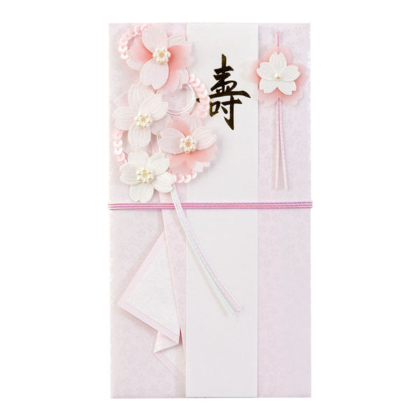 デザインフィル デザインフィル　ＰＣ　金封１４４　結婚祝　桜ピンク柄 25144006 1セット（2枚）