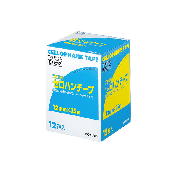 コクヨ セロハンテープ 大巻 お徳用Eパック 12mm×35m T-SE12N 1セット（60巻：12巻入×5箱）（直送品）