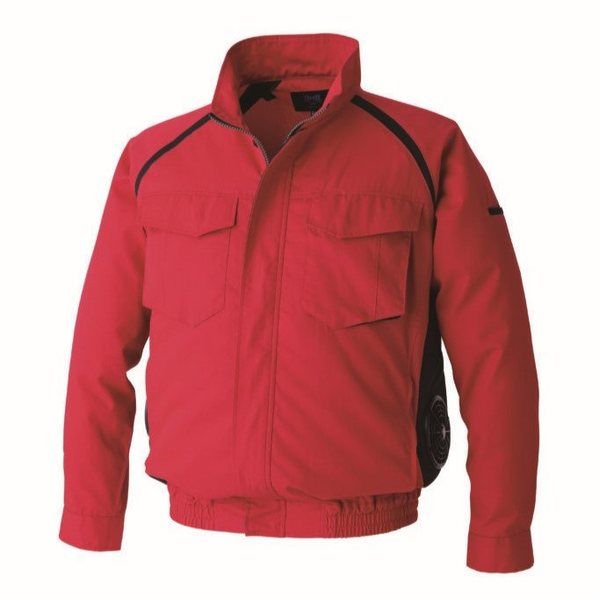 空調服 KU92400 空調服長袖ブルゾン(横ファン) レッド 3L KU92400-R70-3L 1着(直送品)