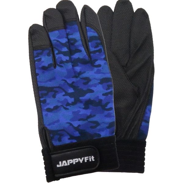 因幡電機産業 作業用手袋 青迷彩 JPF178MBL 1セット(4双)（直送品）