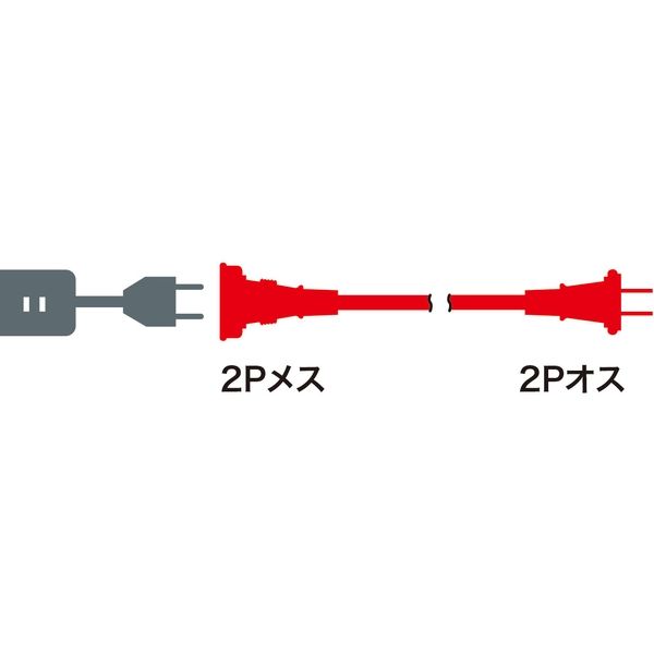 サンワサプライ 電源延長コード（抜け止め） TAP-EX12-20BKN 1個