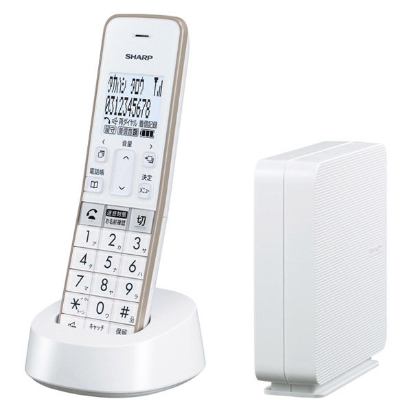 シャープ コードレス電話機 JD-SF2CL-W 1台