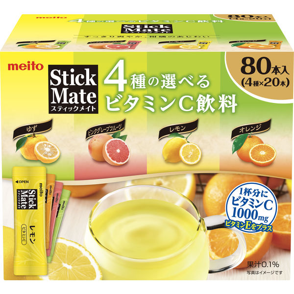 【ノンカフェイン】 名糖産業 スティックメイト ビタミン飲料 アソート 1箱（80本入）