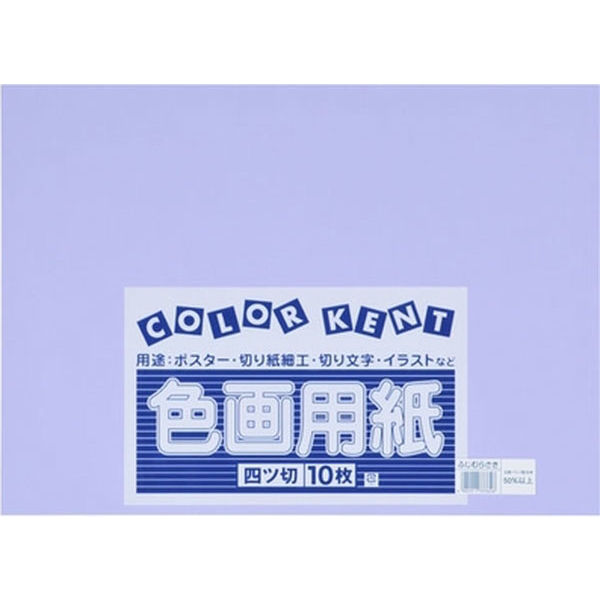 大王製紙 再生色画用紙 ４ツ切 10枚 ふじ紫 B-23 1冊（直送品）