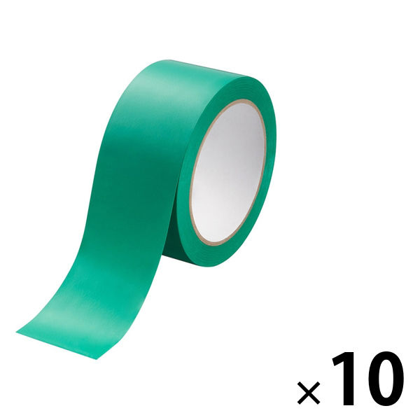 現場のチカラ ラインテープ 緑 幅50mm×長さ20m アスクル 1セット（10巻入）  オリジナル