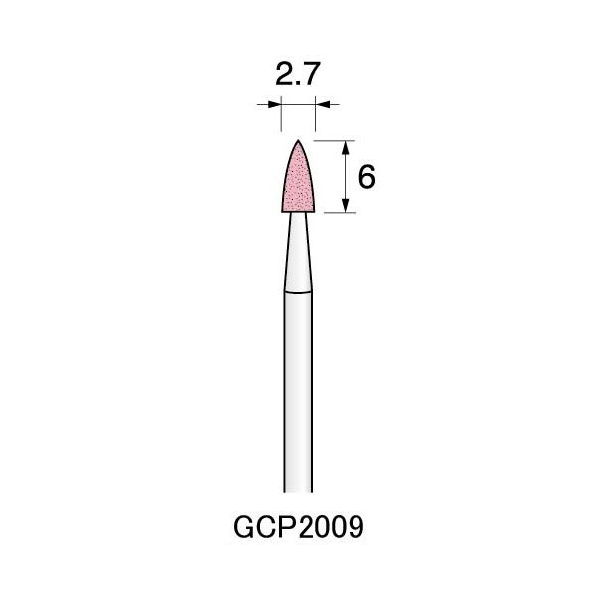 アルゴファイルジャパン PA砥石(軸付砥石ピンクアランダム) GCP2009 12個 1セット(60個:12個×5パック)（直送品）