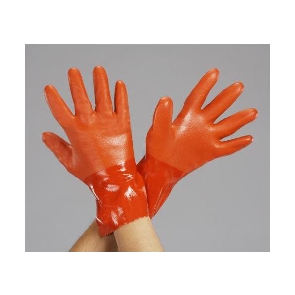 エスコ [L] 手袋(耐油/塩化ビニール・綿 ポリエステル裏) EA354GE-17 1セット(15双)（直送品）