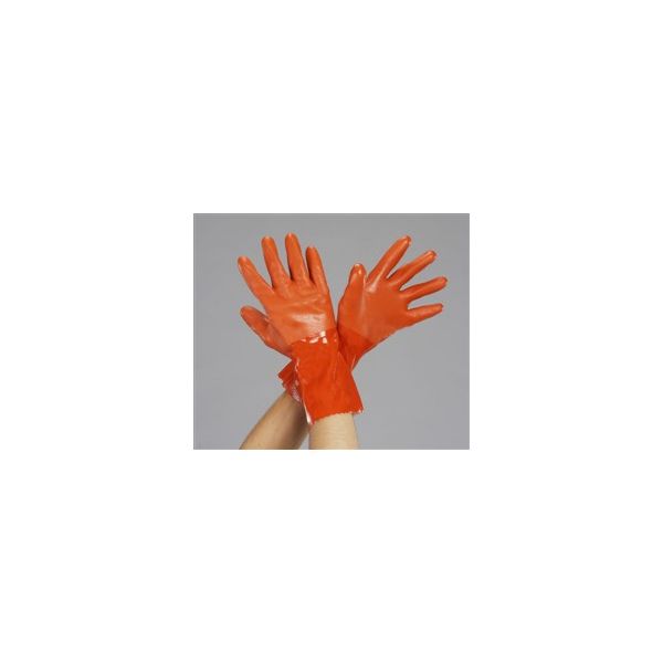 エスコ [M] 手袋(耐油/塩化ビニール・綿 PE裏) EA354GE-21 1セット(15双)（直送品）