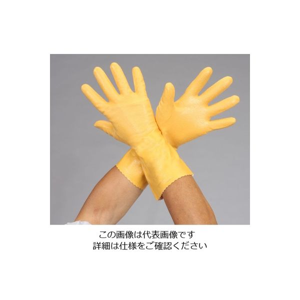 エスコ [M] 手袋・耐油(ニトリルゴム) EA354GE-81 1セット(10双)（直送品）