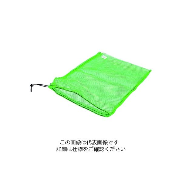 トラスコ中山 TRUSCO メッシュ袋 小 1枚入 39X55cm 目合4mm 緑 MH-S-1-GN 1枚 206-7141（直送品）