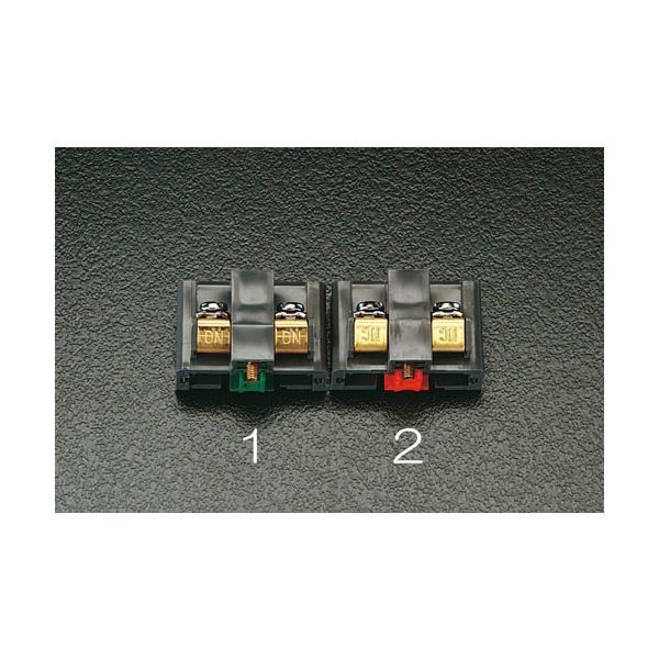 エスコ 1b コンタクトブロック(赤) EA940DC-2A 1セット(10個)（直送品）