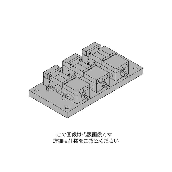 ナベヤ（NABEYA） ロックタイトMC精密マシンバイス多連バイス LT150MC-3 1個（直送品）