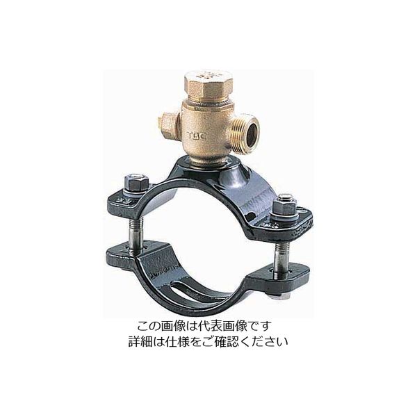 タブチ 日本水道協会形・サドル付分水栓 JWWA Bー117 A形(ボール式) 鋳鉄管用 NXD-100X50 1個（直送品）