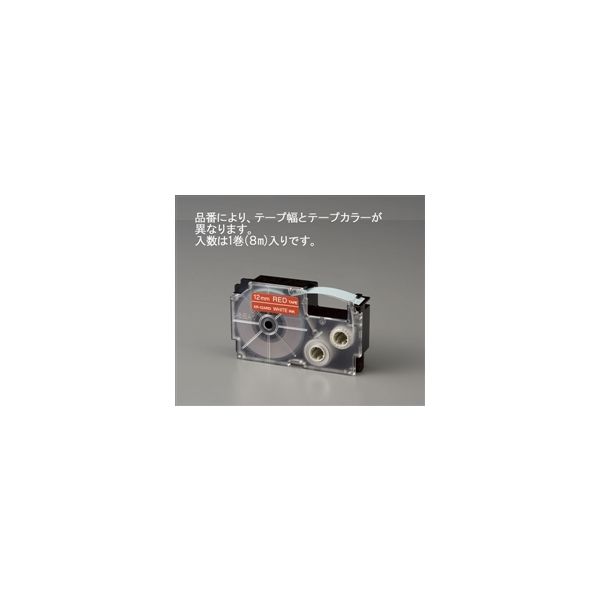 エスコ 24mm テープカートリッジ(黒に白文字) EA761DR-124B 1セット(4個)（直送品）