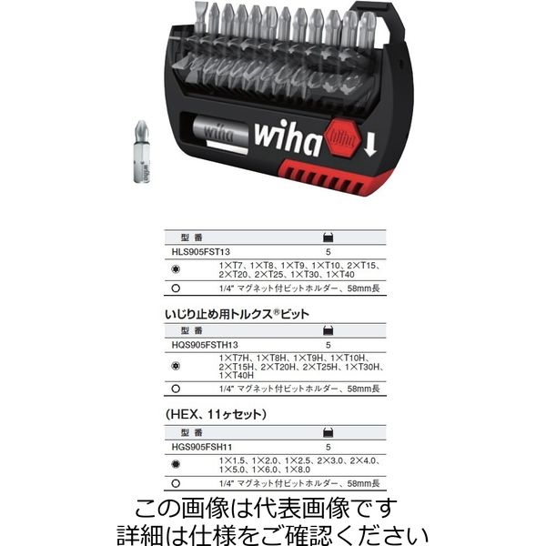 Wiha ビットセットFS スタンダード 25mm(13ケセット)BP HQS905FSTH13 1セット（直送品）
