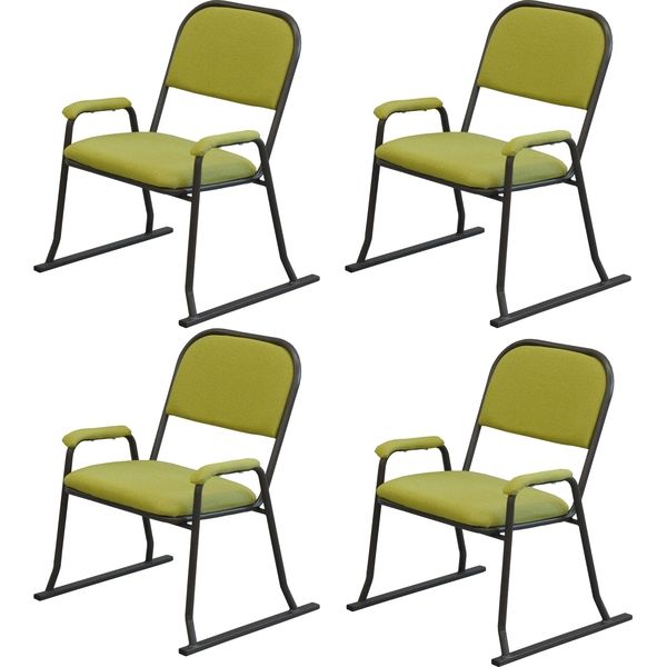 エイ・アイ・エス 楽座椅子 ハイタイプ グリーン RCH-06GN-4PCS 1セット(4脚入)（直送品）
