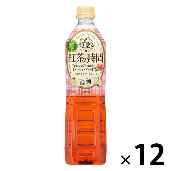 UCC上島珈琲 紅茶の時間 ティーウィズピーチ 低糖 930ml 1箱（12本入）