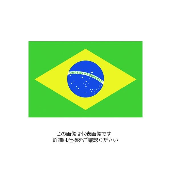 東京製旗 国旗No.2(90×135cm) ブラジル 426646 1枚 207-3806（直送品）